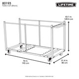 Lifetime Mesas Plegables Redondas 1.82m Color Blanco 12 Piezas con Carro Transportador