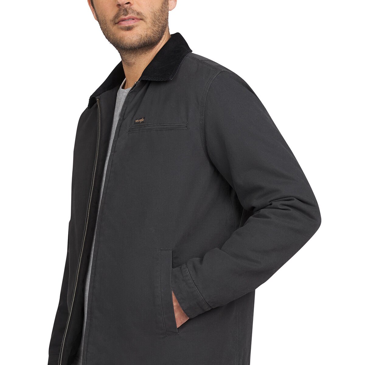 Wrangler Chamarra para Caballero Gris Grande