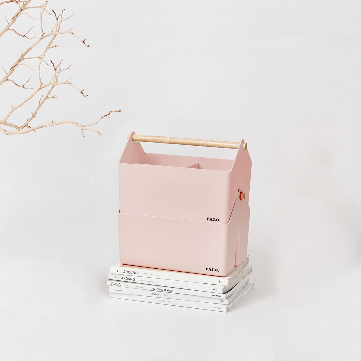 Litem, Set de 2 Canastas con Asa de Madera, Rosa | Costco México