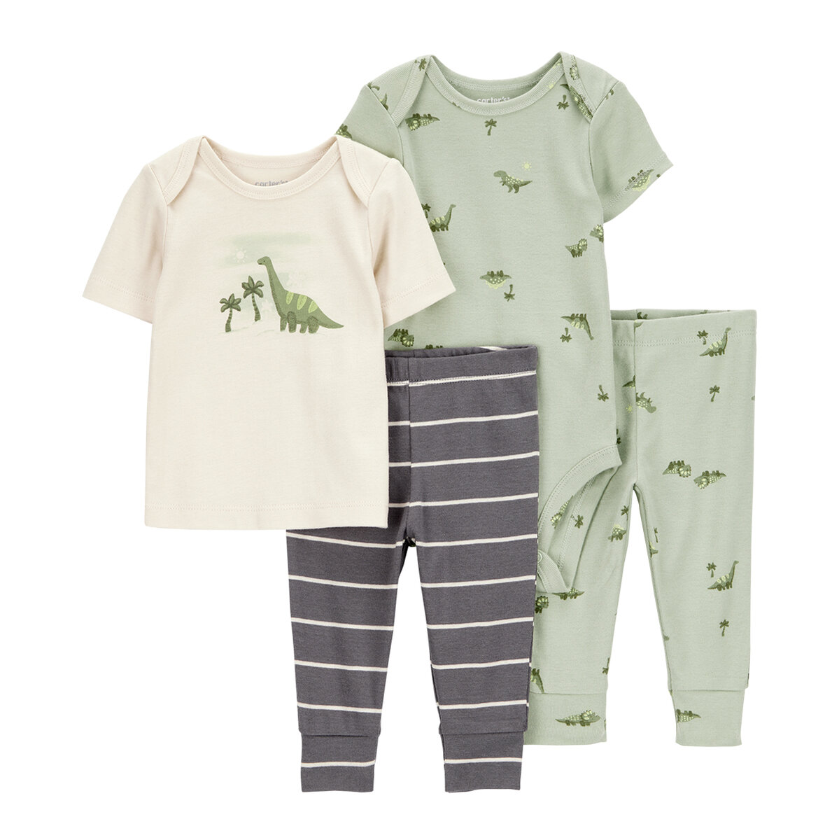 Carter's Conjunto de 4 piezas para Bebés Verde 3 Meses
