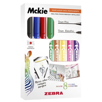 Marcador Permanente de Doble Punta Surtido 8 Pzas