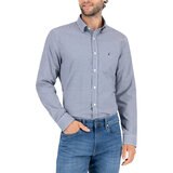 Nautica Camisa para Caballero Azul y cuadros blancos Mediana