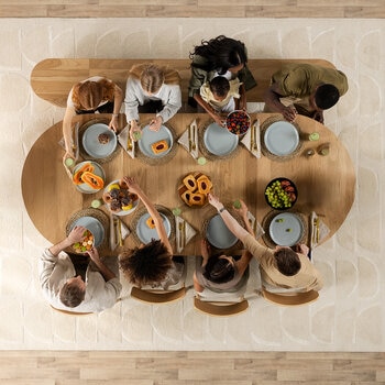 Transformer Table, Set de Comedor Redondo Expandible Capacidad de hasta 10 Personas, 100% Madera, Color Roble