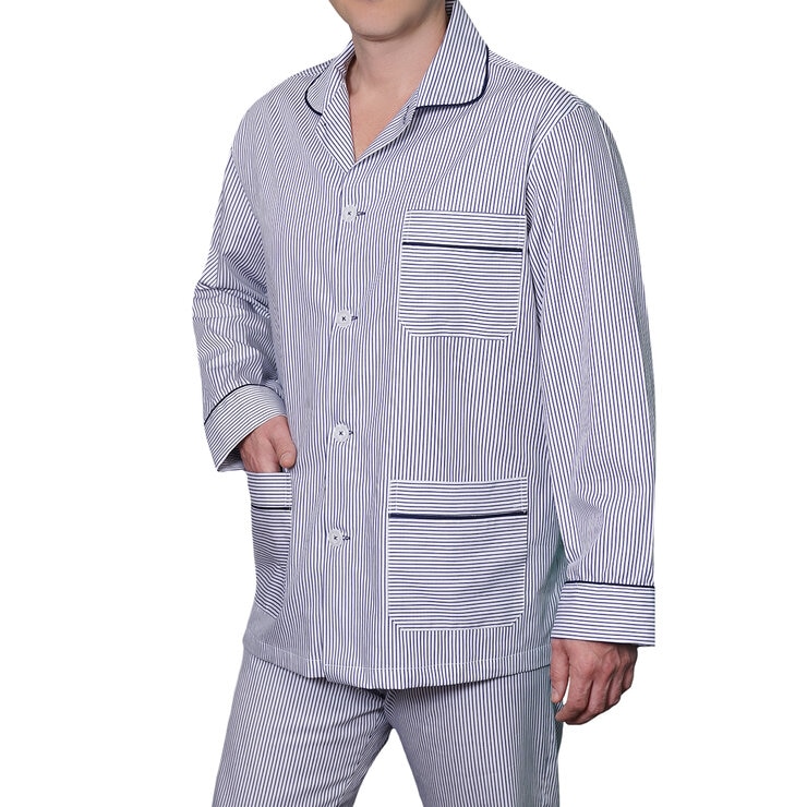 Emporio Colombo Pijama para Caballero, 2 piezas, Rayas Marino,Vari G