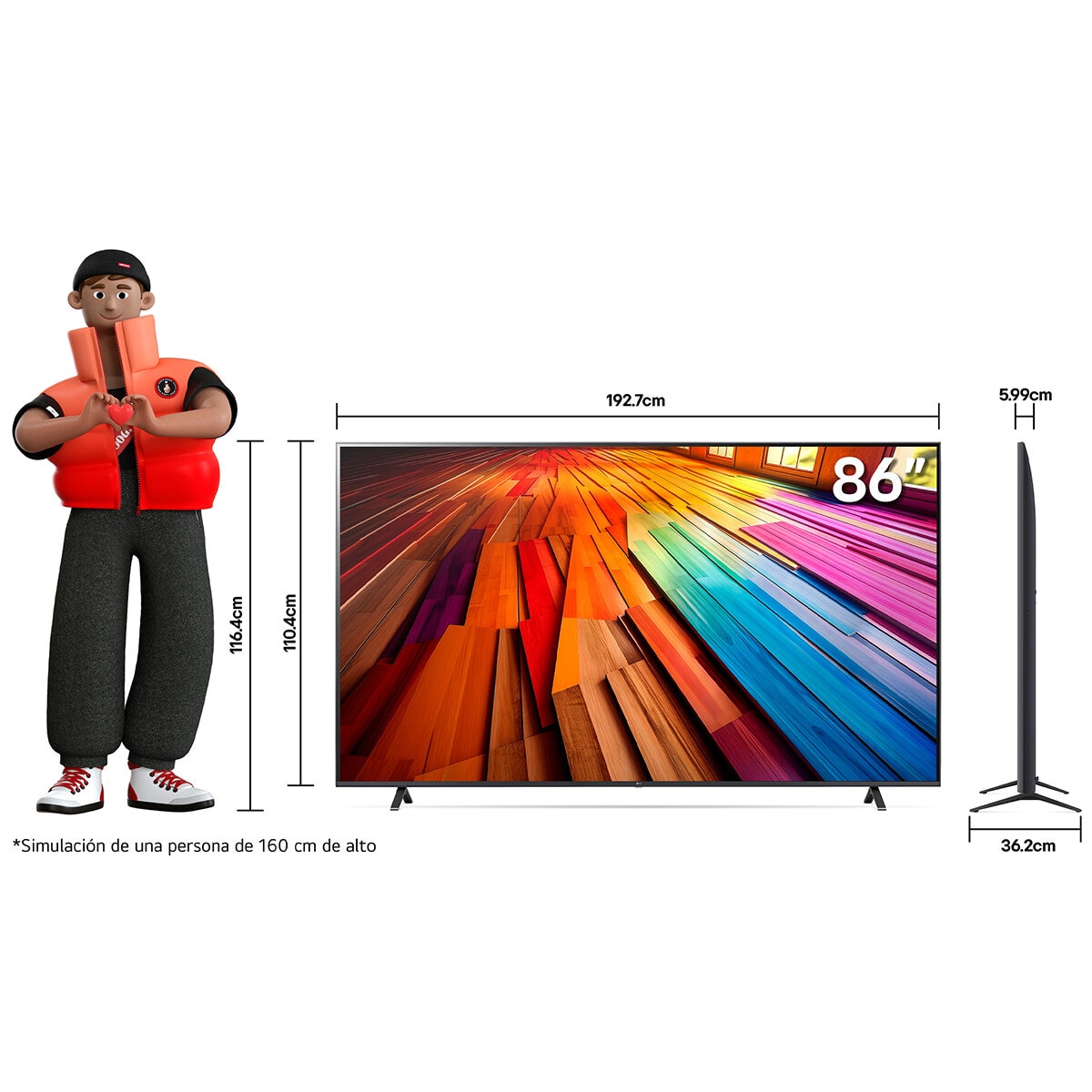 LG Pantalla 86" UHD 4K Smart TV