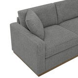Henredon, Seccional de 3 Piezas con Otomano y Base de madera Henredon, Seccional de 3 Piezas con Otomano y Base de madera