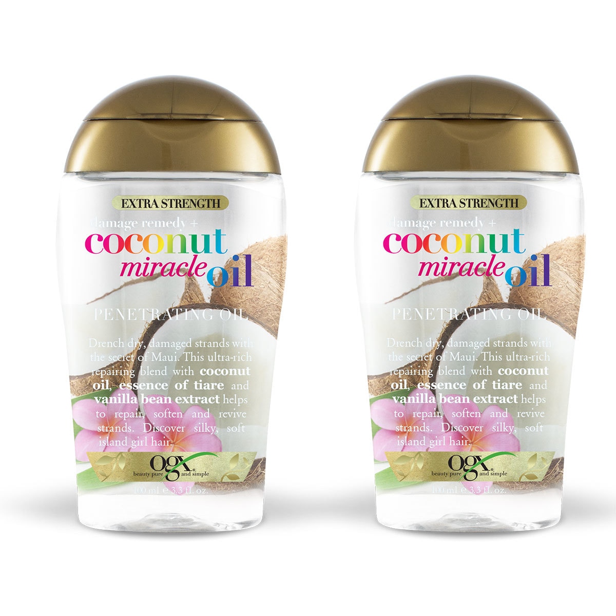 Aceite para el Cabello, OGX Coconut Miracle , 2 piezas |