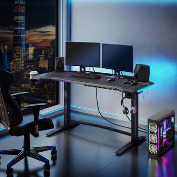 Tresanti, Escritorio con Luces LED de Altura Ajustable para Juegos