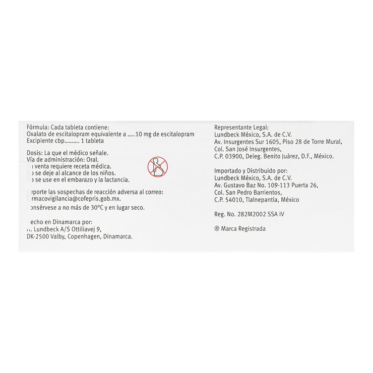 Lexapro 10 MG 28 Tabletas