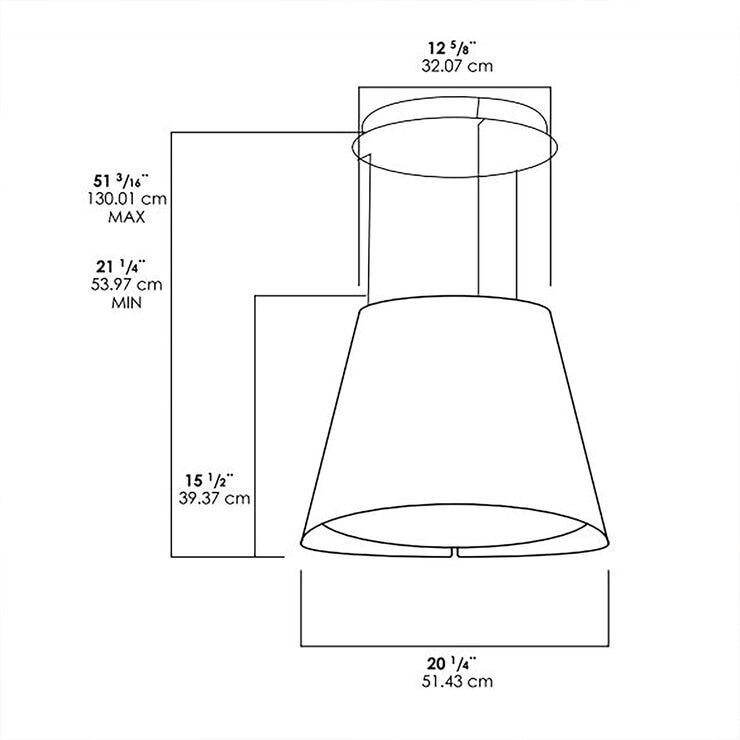 Elica Campana de Isla 50cm