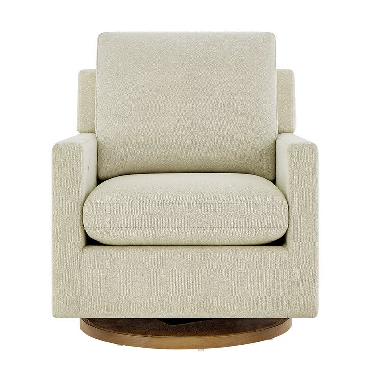 Thomasville, Sillón Giratorio de Tela con Otomano