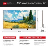 TCL Pantalla 65" QLED 4K NXTVISION Pro Google TV TCL Pantalla 65" QLED 4K NXTVISION Pro Google TV