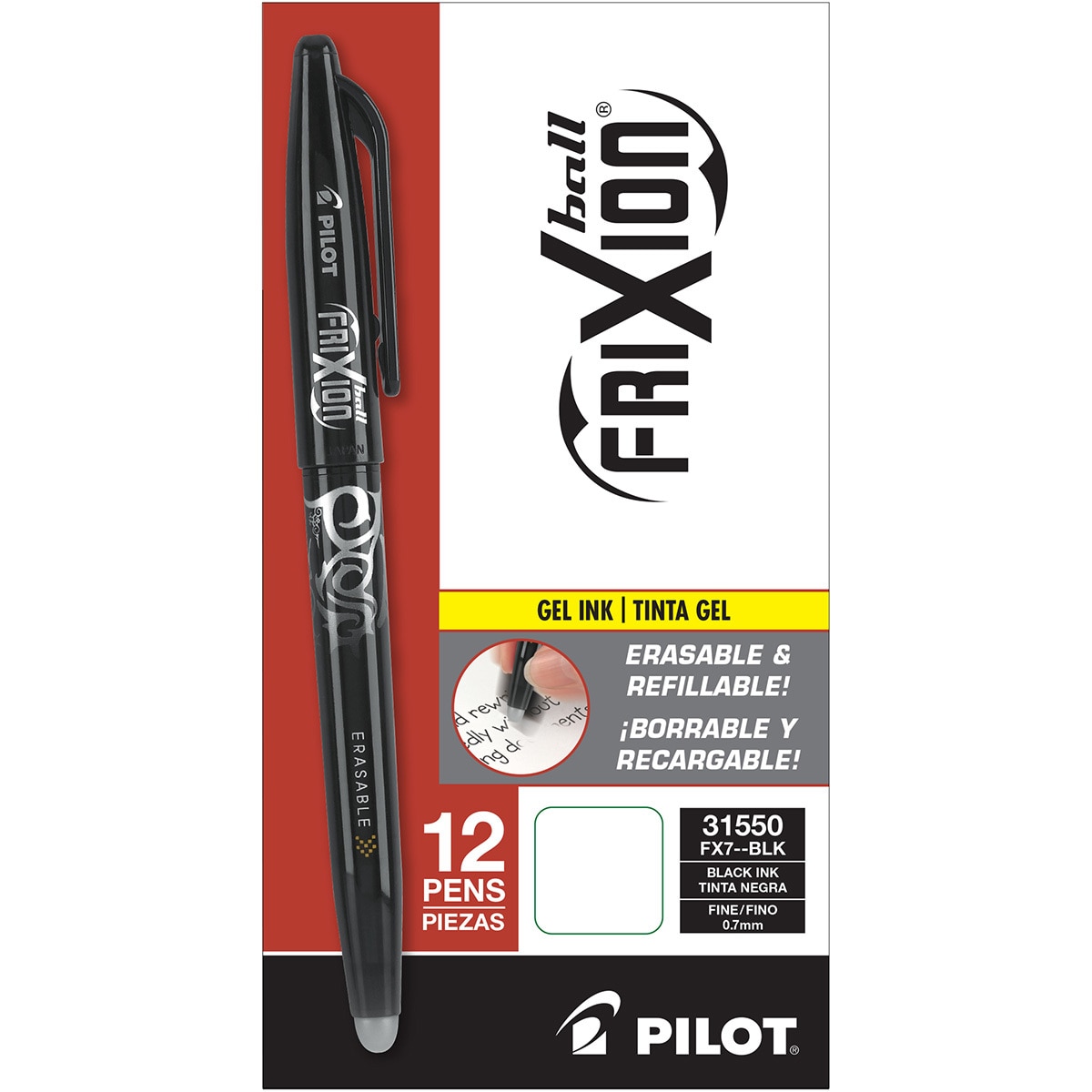 Pilot bolígrafo borrable punto fino 0.7mm