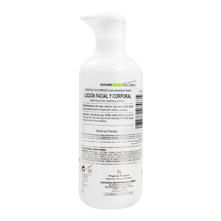 A-Derma Exomega Crema Corporal Para Piel Atópica 400ml