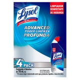 Lysol Advanced Limpiador Desinfectante para Inodoro 4 pzas de 750 ml Lysol Advanced Limpiador Desinfectante para Inodoro 4 pzas de 750 ml