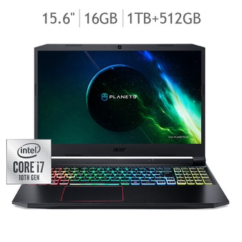 Acer Nitro 5 Laptop  15.6"  Intel® Core™ i7-1075OH con Nvidia® GeForce®GTX 1660Ti de 6GB GDDR6 
