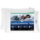 Sealy Juego de 2 Almohadas de Plumón Alternativo Hipoalergénicas Tamaño King