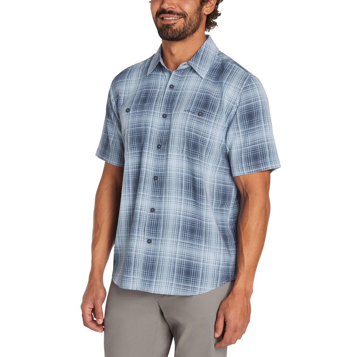 Orvis Camisa manga corta para Caballero Azul Extra Grande