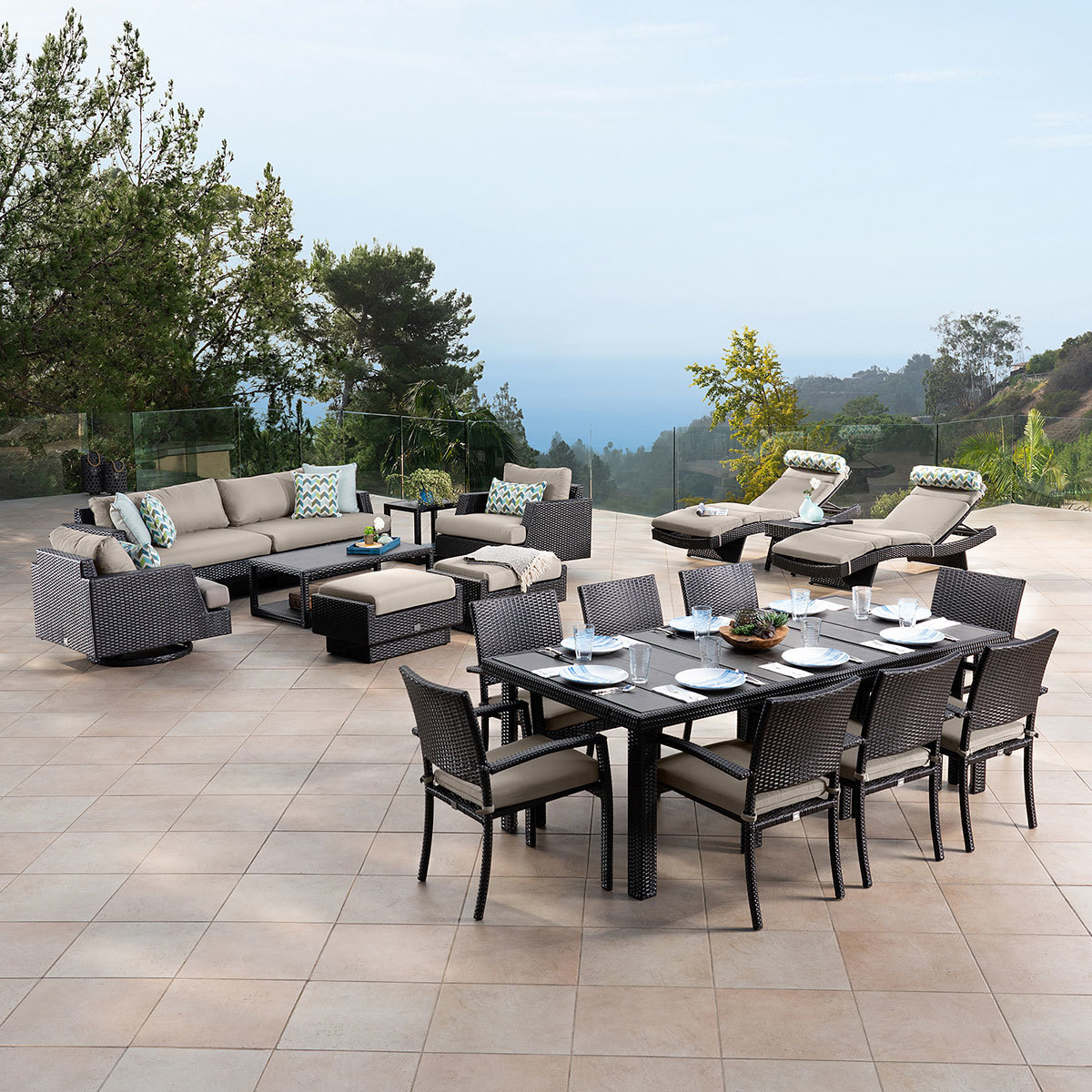 Portofino Colección de Patio Motion, 19 piezas