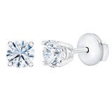 Aretes de Diamantes 1ct, Oro Blanco