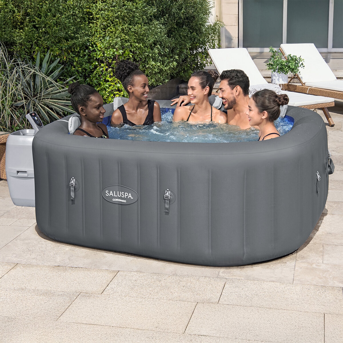 Saluspa Spa Inflable Coronado para 4-6 personas