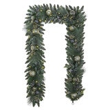 9' Guirnalda Pre-iluminada con Luces LED Centelleantes - Metálico