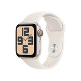 Apple Watch SE (GPS+Cellular) Caja de Aluminio Blanco Estelar 40mm con Correa Deportiva Blanco Estelar M/L