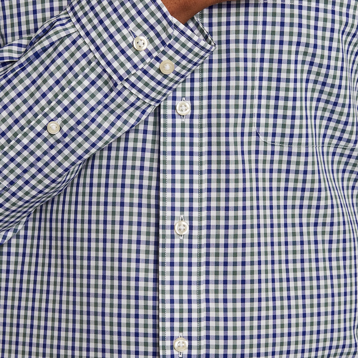 Kirkland Signature Camisa para Caballero Verde Cuello 15 Manga 32/33
