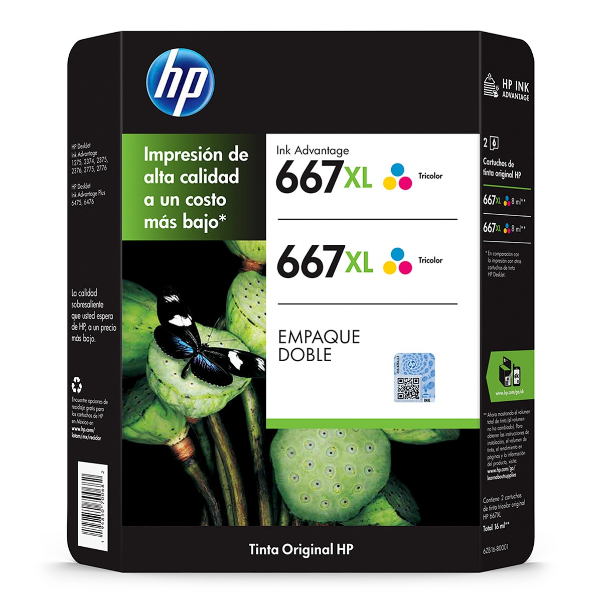 HP667 XL Cartucho de Tinta Tricolor