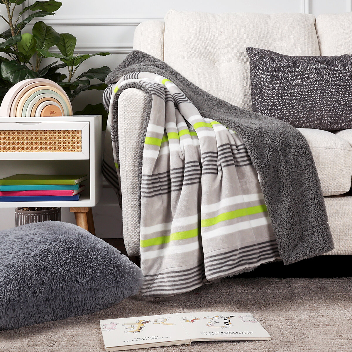 Life Comfort, Frazada Individual, Modelo Rayas