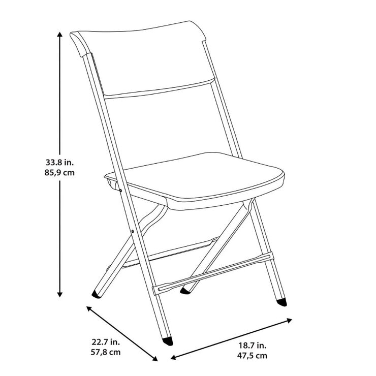 Lifetime, Sillas Plegables 4 pack, Color Almendra