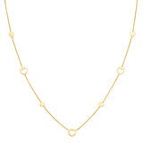 Collar de Corazones, 45.72cm, Oro Amarillo 14K Collar de Corazones, 45.72cm, Oro Amarillo 14K