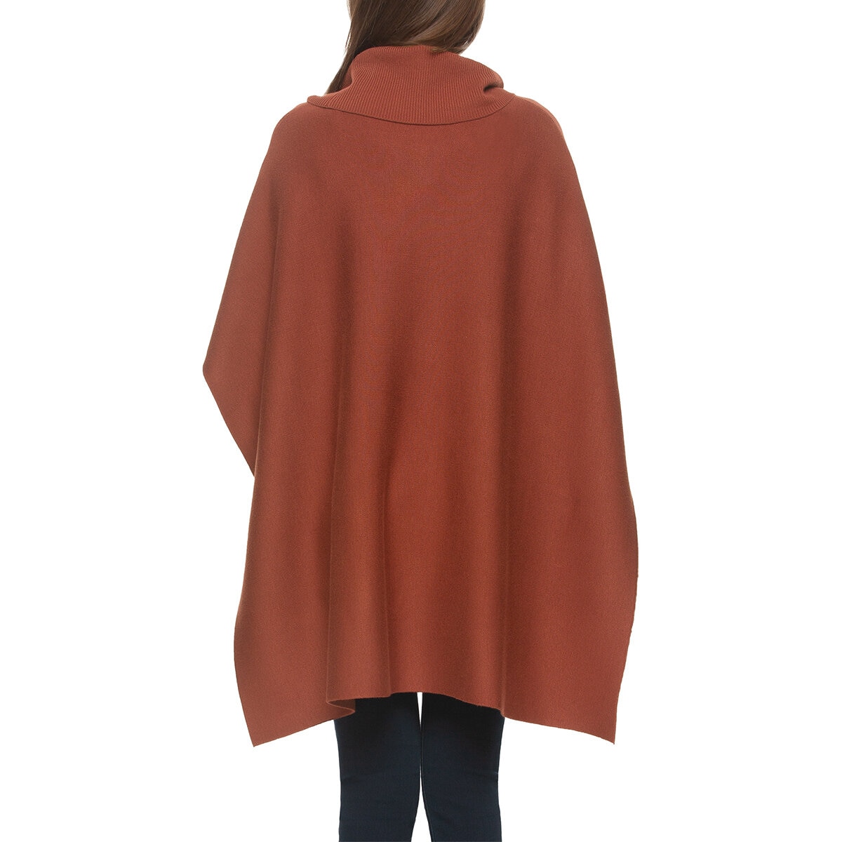 Black Bow Poncho para Dama Naranja