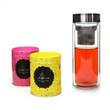 Zoma Tea Collection termo de doble cristal con 2 latas de té de 80g cada una