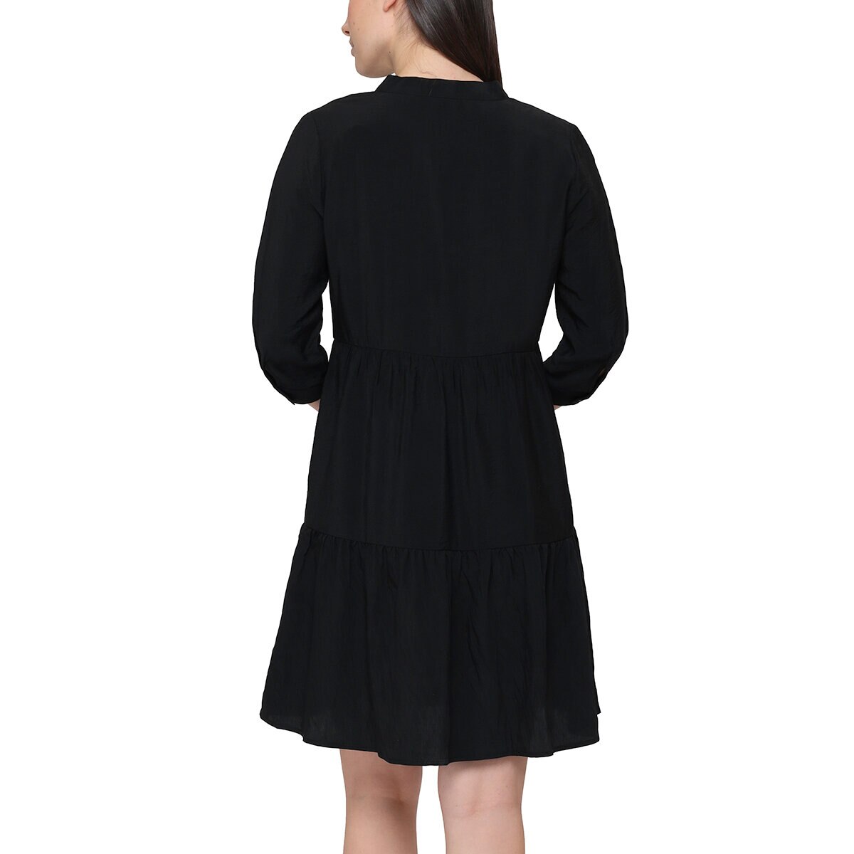 Nicole Miller Original Vestido para Dama Negro Extra Grande