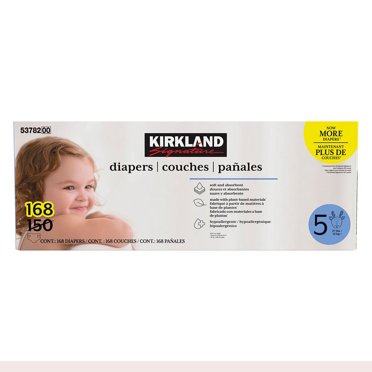 Kirkland Signature Pañales, talla 6 (132 unidades)