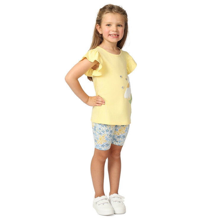 Kids Headquarters Conjunto 4 Piezas para Niños o Niñas Flores 5 Años