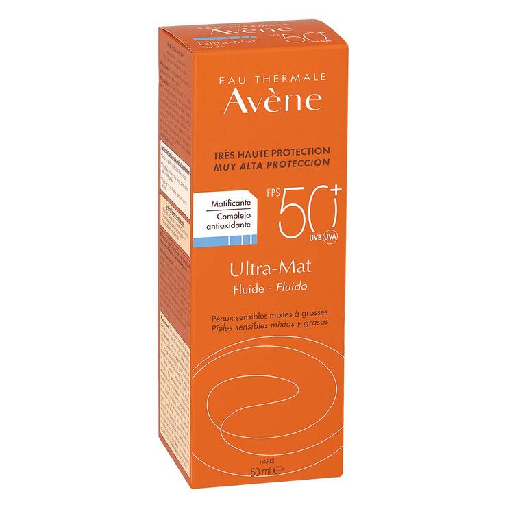 Avène Ultra Mat Fluido Protector Solar Toque Seco FPS 50+ 50 ml