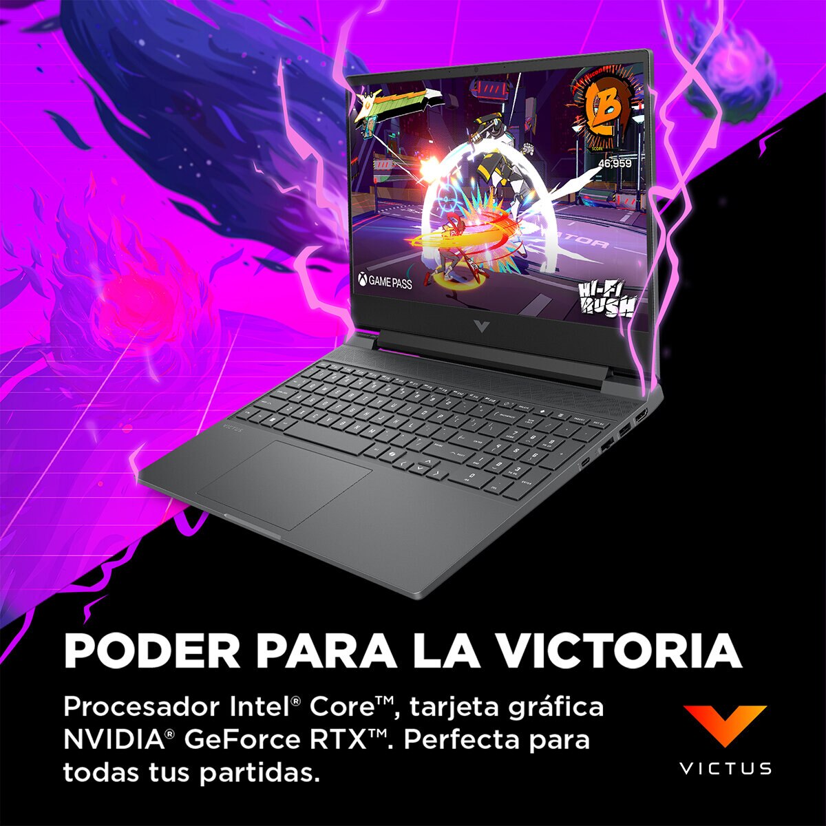 HP Victus Gaming 15-fa2018la Laptop 15" Full HD Intel Core i5 8GB 512GB SSD + 12 Meses de M365 Personal