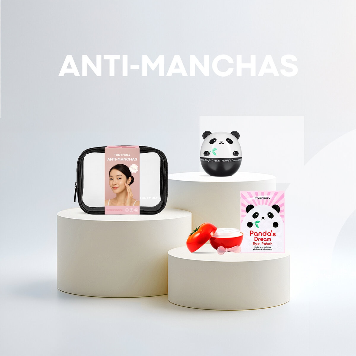 Tony Moly Anti Manchas 3 pzas + Cosmetiquera
