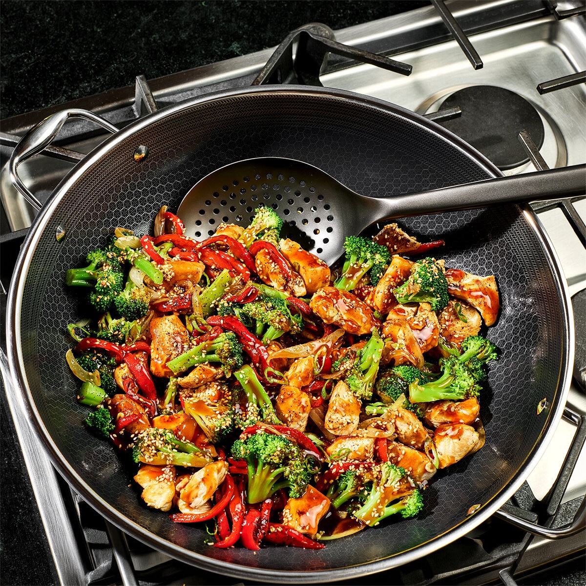Hexclad, Wok Hibrido de 14" con Tapa (35 cm) Hexclad, Wok Hibrido de 14" con Tapa (35 cm)