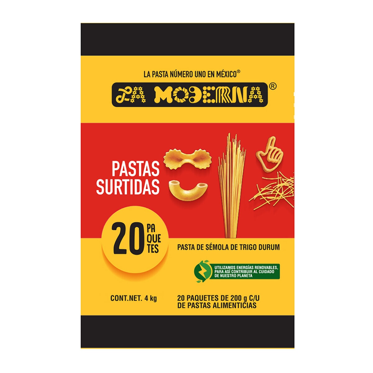 La Moderna Pastas Surtidas 20 pzas de 200 gr