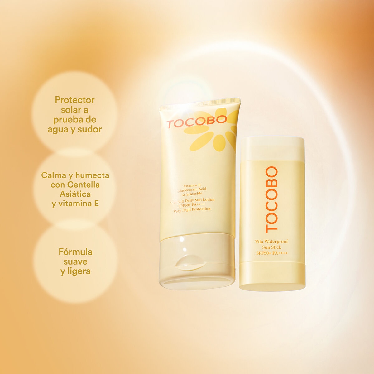 Tocobo Bloqueador Solar Corporal 2 pzas de 150 ml + 1 Barra de 18 g