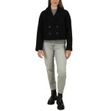 Nine West Abrigo Corto para Dama Negro Extra Chica