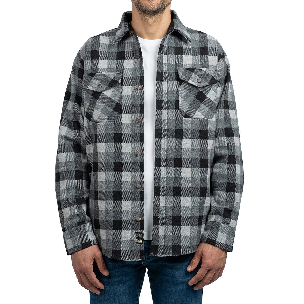 Jachs Camisa para Caballero Gris Grande