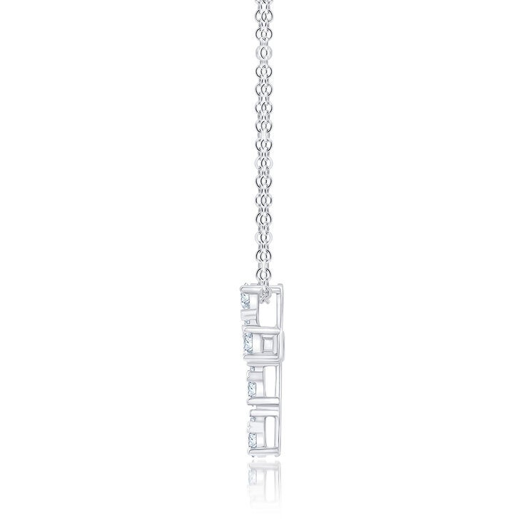 Dije de Cruz de Diamantes, 0,45 ct, Oro Blanco 14K