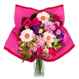 Bouquet mixto de 24 tallos en tonos rosas