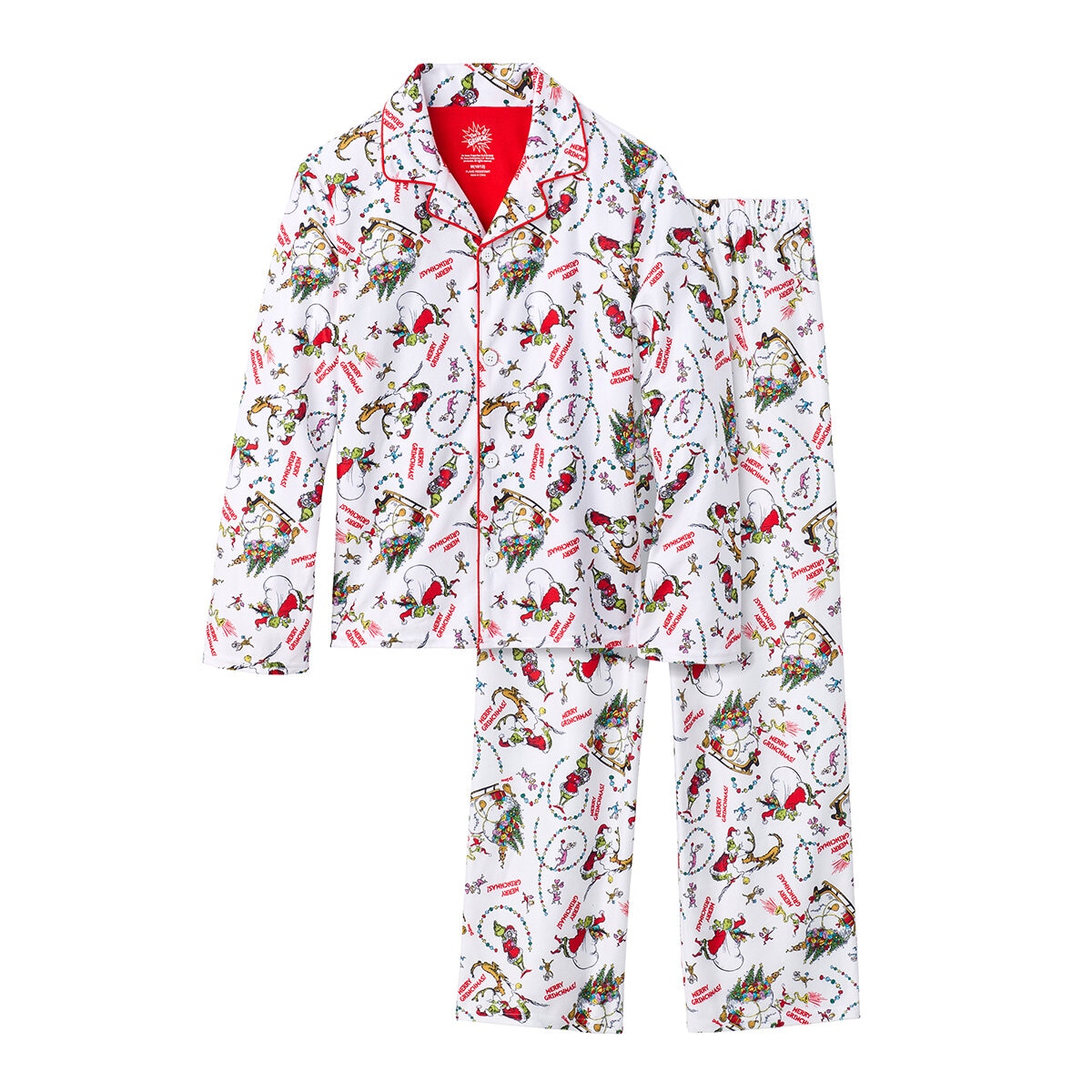 Pijama para Niños y Niñas Blanco The Grinch 7 / 8 Años