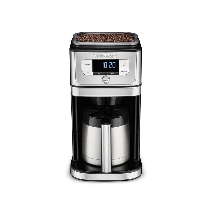 Cuisinart, Cafetera con molino integrado para 10 tazas con jarra de acero