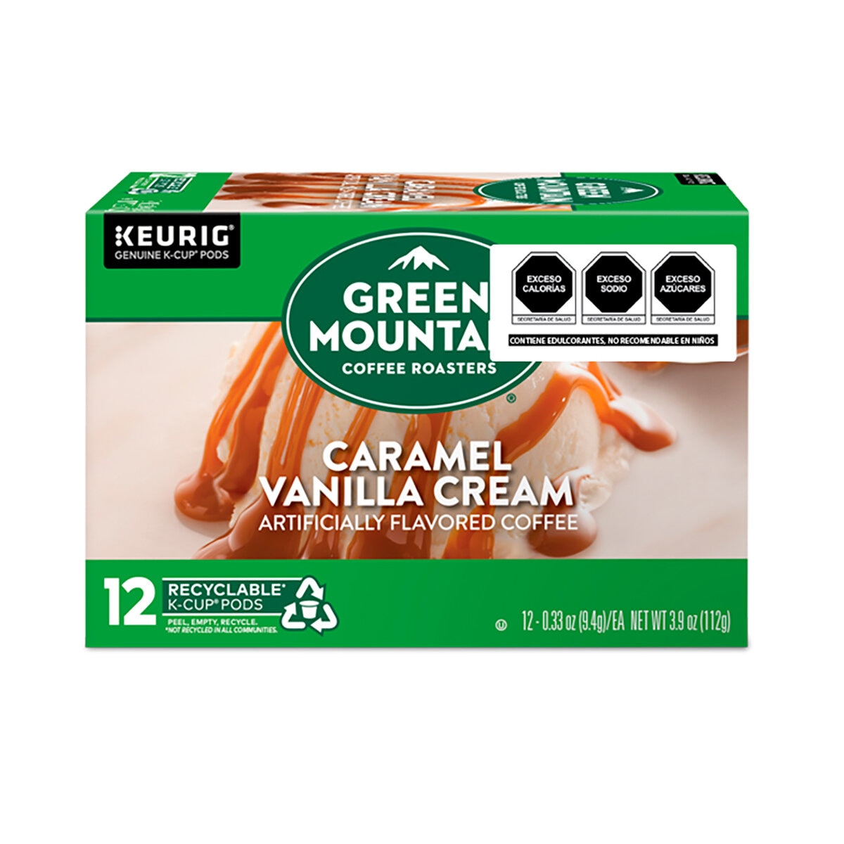 Keurig, Green Mountain Coffee Roasters Caramel Vainilla Cream, 72 cápsulas K-Cup